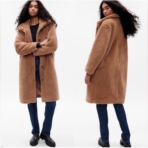 GAP Women's Brown Teddy Coat
